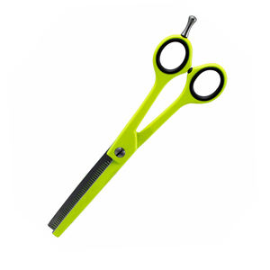 Ciseaux de coupe de cheveux de couleur verte ciseaux de coiffure de barbier 5.5 "ciseaux amincissants avec repose-doigt réglable en argent - Product Image 4