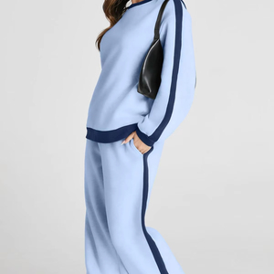 100% coton chaud vêtements d'hiver vente chaude LOGO personnalisé disponible 2 pièces ensemble automne 2025 femmes survêtements sweat pantalons de survêtement - Product Image 3