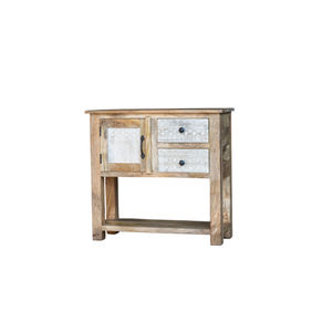 Solid <b>wood</b> console table with drawer and <b>shelf</b> - Product Image 2