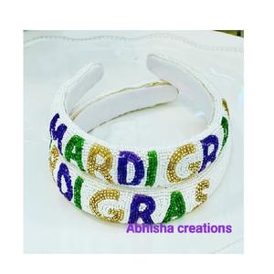 Designer <b>Beaded</b> Headband for Ladies Handmade Luxury Fashion Hair Accessory with Crystal and Pearl Beads Elegant Women <b>Head</b> Wear - Product Image 2