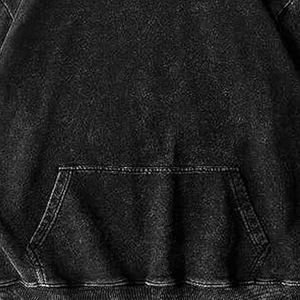 Sudadera con capucha lavada con ácido personalizada de calidad premium, ropa de calle Vintage de gran tamaño, sudadera con cremallera, Sol desteñido, luz desgastada XS - Product Image 5