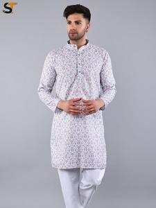 Pyjama Kurta à manches longues en coton doux pour hommes, haute sur demande, pour fête décontractée, fournisseur indien, prix en gros - Product Image 3