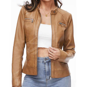 Veste en cuir pour femmes automne hiver meilleure qualité meilleure vente veste en cuir pour femmes bas prix veste en cuir véritable pour femmes - Product Image 1