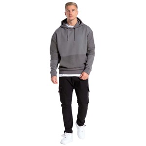 Sweat-shirt à capuche en molleton pour homme, 100 % coton, coupe classique, gris uni, avec poche, décontracté, tricoté, respirant, pour l'automne - Product Image 4