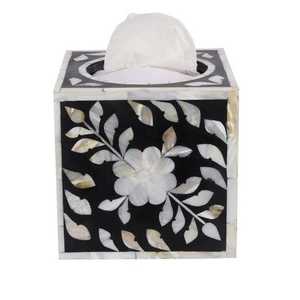 Caja de pañuelos con incrustaciones de hueso de camello de lujo, caja de incrustaciones de hueso de búfalo artesanal India única, el mejor regalo para almacenamiento de pañuelos - Product Image 3
