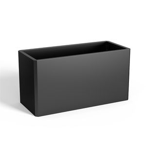 Jardinera de Acero Galvanizado Negra de 110 L, Maceta para Patio, Balcón, Jardín Exterior, Diseño Moderno de Paisajismo - Product Image 2