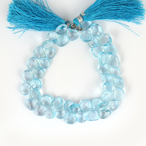 Taladro facetado de tamaño libre, piedra preciosa suelta cortada en forma de pera, Topacio azul cielo Natural para la fabricación de joyas del fabricante - Product Image 4