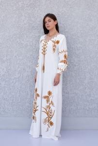 Embroidered Floral <b>Long</b> <b>Sleeves</b> V-Neck Women <b>Long</b> Women Maxi Floral <b>Dresses</b> for Women - Product Image 5