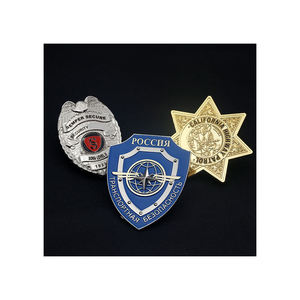 Insignia de Logotipo de Guardaespaldas Nacional Personalizada, Insignia de Seguridad de Metal Plateado en Oro y Plata con Cartera - Product Image 2