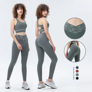Ensemble de vêtements de yoga en gros pour femmes soutien-gorge leggings taille haute respirant évacuation de l'humidité vêtements de fitness personnalisés en vrac approvisionnement d'usine - Product Image 4
