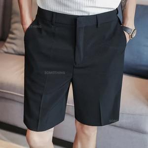 2025 nuevos pantalones cortos de algodón de verano 100% para hombre, pantalones cortos de malla sólida, pantalones cortos de cintura, pantalones cortos informales de Negocios Sociales para hombre de alta calidad - Product Image 6
