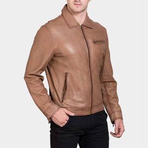 Chaqueta de Piel de Oveja de Alta Calidad para Hombre, Nueva Colección, Cierre de Cremallera Impermeable, Tela de Lona Personalizable - Product Image 3