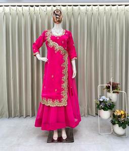 Salwar de Piel Sintética Estilo Islámico con Bordado y Hilos Múltiples para Fiestas, Disponible en Varios Tamaños y Colores - Product Image 2