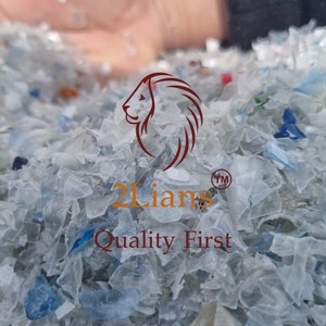 Copos de botella de PET lavados en caliente rechazados Sortex colores mezclados - Product Image 1