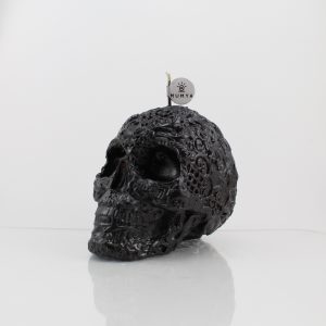 Vela Steampunk con Diseño de Calavera, Escultura Gótica de Esqueleto, Negra, Rosa, Marrón, Plateada, Vela Decorativa Artística Hecha a Mano con Cera de Soja Aromática - Product Image 3