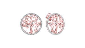 Elegante collar con colgante de árbol de corazón de oro de 14 quilates con diamante natural y labgrown para conjuntos de joyas de boda - Product Image 3