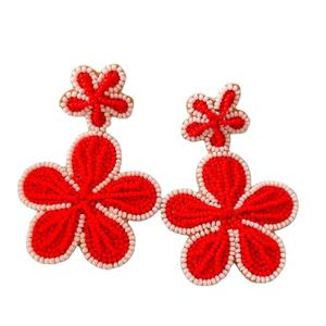 Pendientes de flores bordadas con cuentas hechas a mano de lujo Top de moda hermoso elegante lindo último nuevo diseño de Hiba Enterprises - Product Image 1