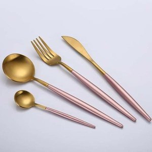 Ensemble de couverts en acier inoxydable fabriqués à la main Designer finition brillante vaisselle en métal couverts décoration de table - Product Image 5