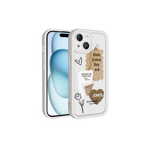 Funda de Silicona Netzy SAFA Classic Marrón Claro para iPhone 14 Plus 7 Plus, Superficie Trasera Impresa, Protección de Cámara con Electrochapado - Product Image 4