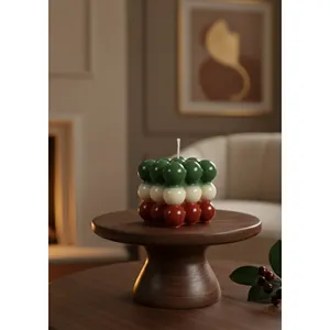 Colorful Handmade Bubble Candles for Halloween Christmas Decorative Soy Wax with Custom Scent <b>Paraffin</b> Material for Holiday Use - Product Image 2