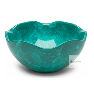 Bol de service en résine turquoise pour la cuisine - Product Image 2