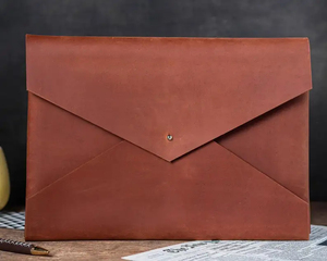 Funda de cuero real para portátil para 13 pulgadas 14 pulgadas Funda de cuero de grano completo genuino para portátil - Product Image 1