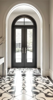 Puertas y Ventanas Arqueadas de Aluminio Elegantes, Diseños Artísticos, Formas Personalizadas, OEM, Aislamiento Térmico, Antirrobo, Estilo Retro.