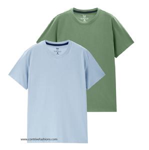 Venta al por mayor de camisetas cómodas informales con logotipo personalizado 100% algodón de los hombres con manga corta cuello redondo transpirable de secado rápido OEM - Product Image 5