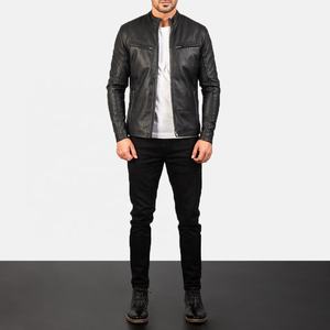 Veste en cuir pour homme, veste bomber en cuir personnalisée, veste en cuir d'agneau d'origine, veste pour homme - Product Image 6