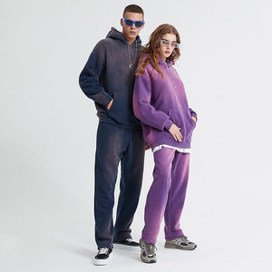 Conjunto de Sudadera con Capucha de Algodón Lavado al Ácido Unisex, el Más Vendido, con Logotipo Personalizado, Transpirable, Estilo Urbano, para Uso Casual en Invierno - Product Image 6