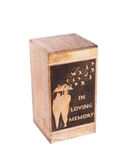 Handcrafted <b>Wooden</b> <b>Urns</b> <b>for</b> Human <b>Ashes</b> Adult Large - Flying Cremation <b>Urn</b> <b>for</b> <b>Ashes</b> (250 LB - Hardwood in Loving Memory) - Product Image 1