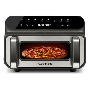 Freidora de Aire Eléctrica FRIGGISANO G10181 de 2000W (8 en 1) con Capacidad de 10 Litros, Acero Inoxidable, Control Táctil, Color Negro y Plateado, Estilo Barbacoa - Product Image 2