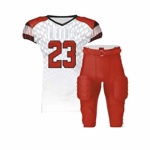 Uniforme deportivo de poliéster ligero con estampado de logotipo personalizado, tamaño XL de fútbol americano con mangas cortas - Product Image 4
