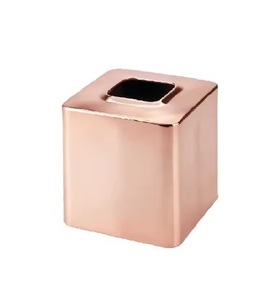 Copper Tone Finished Napkin Dispenser <b>Box</b> Premium Quality Tissue <b>Storage</b> and Holder Bathroom and Kitchenware Tissue Dispenser - Product Image 1