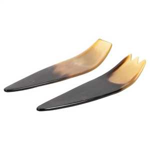 Cubiertos de cuerno de buey y búfalos naturales-Cucharas planas para servir en la mesa para fiestas y uso en restaurantes - Product Image 4