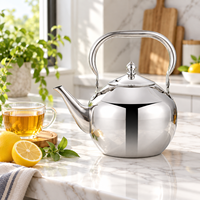 Vente en gros de bouilloire de cuisinière 1.2/1.5/2.0/3.0/4,0 L ensemble de théière en métal en acier inoxydable à induction de luxe