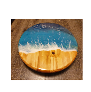 Eco-Friendly Wooden and Resin Lazy Susan <b>Turntable</b> with Serving Ware Hand Tools for Extreme Party <b>Table</b> Decor - Product Image 5