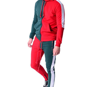 OEM logotipo personalizado transpirable hombres Jogging chándal conjuntos más populares de moda entrenamiento gimnasio patrón sólido con capucha cuello - Product Image 1