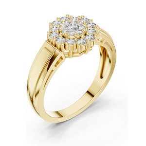 Bague en cluster de diamants de laboratoire 0,402 CT pour femmes, clarté VVS-VS EF, or 18 carats, 14 carats, 10 carats et argent 925, or rose, or jaune, or blanc - Product Image 6