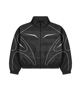 Survêtement coupe-vent tendance avec lignes réfléchissantes, pantalon et veste 100% nylon, vêtements décontractés, survêtement coupe-vent - Product Image 1