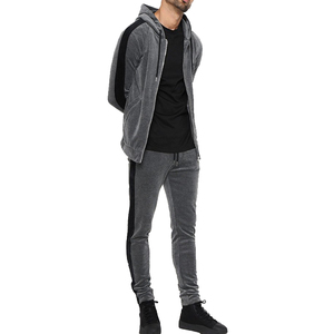 Mens Plain Blank Hoodies Hombres Negro Algodón Poly Fleece Hombres sudaderas con capucha - Product Image 5