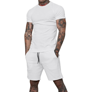 Survêtements pour hommes de haute qualité respirant tricoté 2 pièces tenues athlétiques décontractées survêtements pour hommes ensemble ensembles de survêtement - Product Image 1