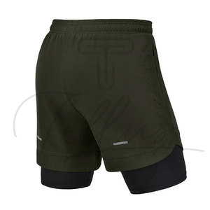 กางเกงขาสั้นรัดรูปผู้ชายคุณภาพสูง ผลิตในปากีสถาน เอวยืดหยุ่น วัสดุสแปนเด็กซ์/ไนลอน สำหรับฤดูใบไม้ร่วง แห้งเร็ว รับผลิตแบรนด์ส่วนตัว - Product Image 2