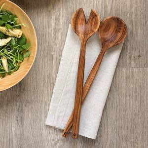 ช้อนและส้อมสำหรับสลัดไม้เซิร์ฟเวอร์ผสมสลัด - Product Image 5