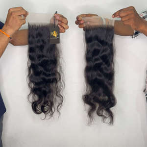 วิกผมลูกไม้บางขนาด5x5 6x6 HD ผมลอนร่างกาย5x5ผมต่อผมมนุษย์แบบอินเดียสด - Product Image 1
