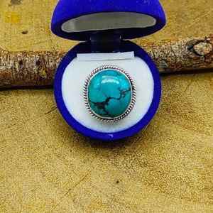 แหวนสำหรับผู้หญิงขายส่งแหวนแฟนซีสำหรับงานปาร์ตี้ทำด้วยมือพลอยเทอร์ควอยซ์สีเงินสเตอร์ลิง925ทันสมัยสำหรับผู้หญิง - Product Image 3