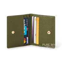 Dompet Kartu Tipis Model Snap - Kulit Asli Italia - Buatan Tangan - PS626