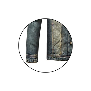 Veste en jean stylée pour hommes, tenue décontractée OEM, vente en gros de veste en jean en coton de haute qualité pour hommes, veste en jean personnalisée pour hommes à vendre - Product Image 5