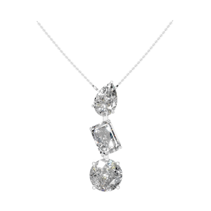 Elegante diseño personalizado de joyería fina para mujer 950 platino colgante collar laboratorio crecido diamante regalo de boda OEM ODM disponible - Product Image 1