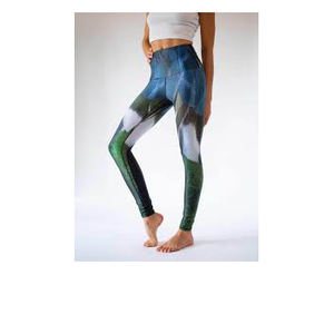 2022 NOUVEAU PANTALON DE YOGA POUR FEMMES TAILLE HAUTE LOGO PERSONNALISÉ LONG ACTIVE WEAR LEGGING DE GYM CONFORTABLE EN COULEUR SOLIDE - Product Image 5